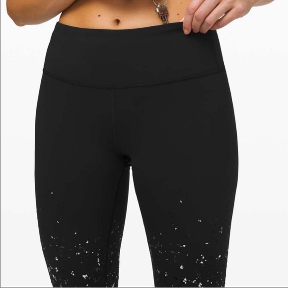 Lululemon Speed Wonder Tight in Speckle Shine Black Deep Coal Silver Leggings - Picture 4 of 16